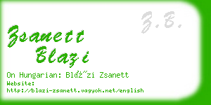 zsanett blazi business card